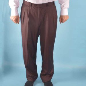 2 Pleat Loose Trousers Burgundy