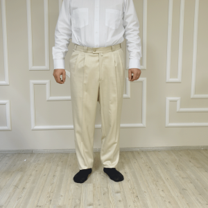 2 Pleat Loose Trousers Beige