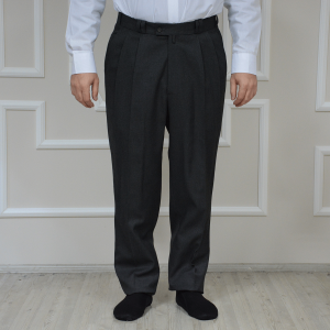 2 Pleated Wide Trousers Smoke Bossa