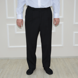 2 Pleat Loose Trousers Black
