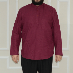 Shirt Judge Collar 3 Button Maroon