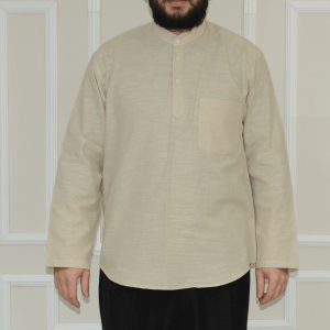 Shirt Collared 3 Button Milky Coffee