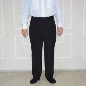 3 Pleated Baggy Trousers Black Color (Half Baggy)