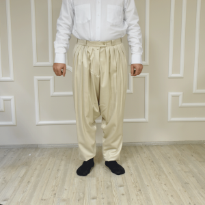 5 Pleated Half Yavuz Selim Trousers Beige