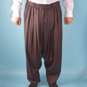 7 Pleat Yavuzselim Baggy Trousers Burgundy