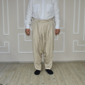 7 Pleated Yavuz Selim Trousers Beige