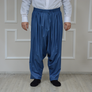 7 Pleated Yavuzselim Trousers Blue