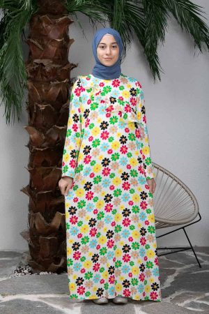 Children's Modest Dress Asiye Model Light Colored