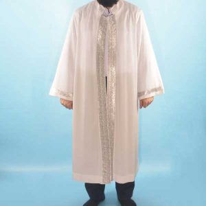 Imam Robe White Silver