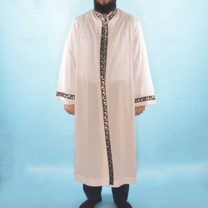 Imam Robe White Black