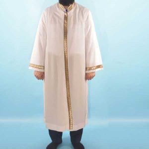 Imam Robe Cream Maroon