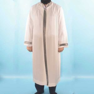 Imam Robe Cream Black Silver