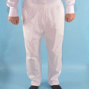 Drawstring Elastic Baggy Trousers White