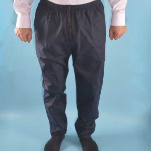 Drawstring Elastic Baggy Trousers Navy Blue