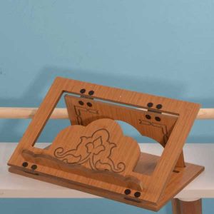 Carved Desktop Quran Stand with Tablet Holder