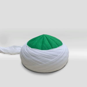 Taci Serif Special Wrap Cap Green Turban White
