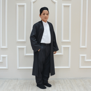 Child Robe Shalwar Set Smoke 4 Pleated