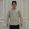 Child Shirt Mandarin Collar 2 Pocket Milky Brown