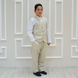 Children's Vest Pants Set Beige