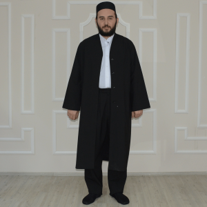 Summer Robe and Trousers Set Black