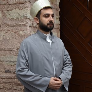 Judge Collar Dotted Robe Grey