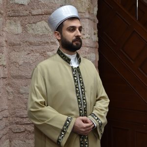 Imam Robe Milky Coffee with Black Border