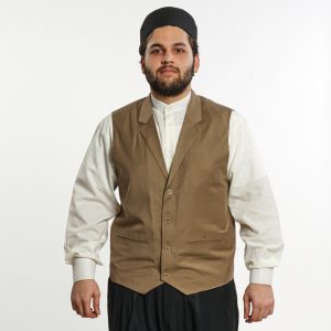 Jacket Collar Model Vest Milky Brown