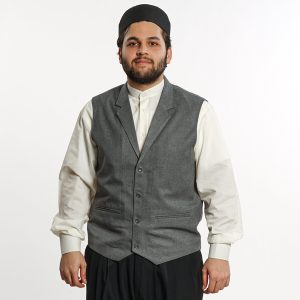 Jacket Collar Model Vest Gray Winter