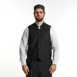 Shawl Collar Vest Black