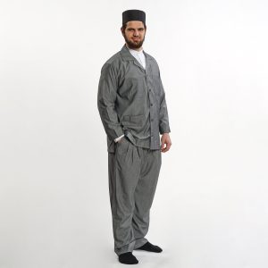 Safari Suit Shirt Trousers Gray
