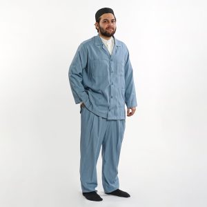 Safari Suit Shirt Trousers Blue